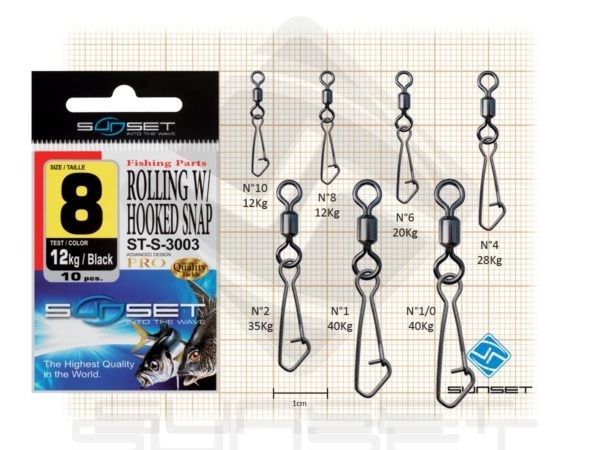 Sunset emerillon rolling w/ hooked snap st-s3003 - Imagen 3