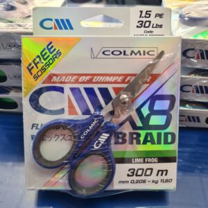 Trenzado Colmic CMX8 LIME FROG + Tijeras GRATIS