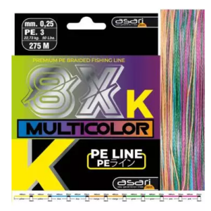 Hilo trenzado Asari 8X-K MULTICOLOR